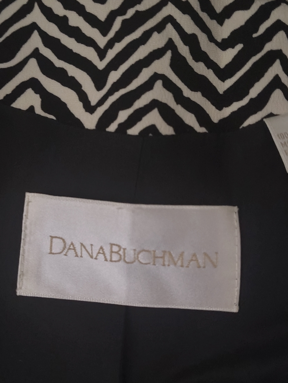 Dana Buchman Zebra-Print Blazer Size 10 - Picture 5 of 5